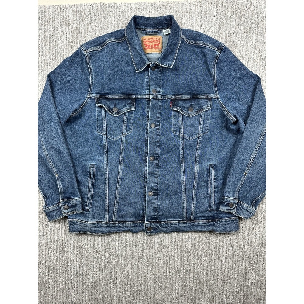 Levi Strauss & Co. Men's Denim Trucker Jacket 2XLT Medium Wash Big & Tall